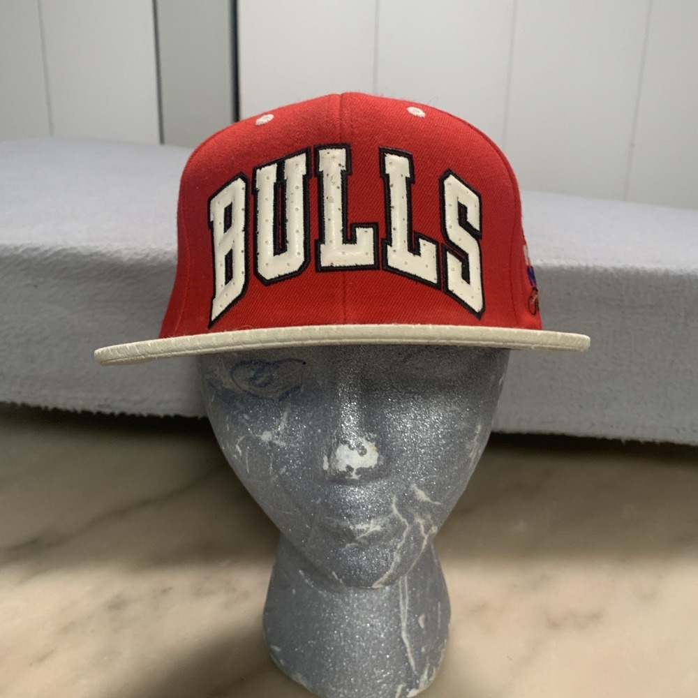 Mitchell & Ness Chicago Bulls 1991 NBA Finals Snapback Hat Cap Red White Patch